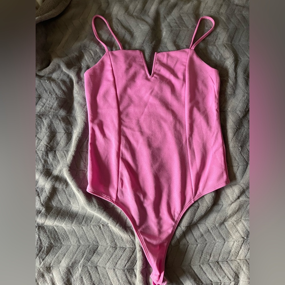 Brand new w tags Pink V-Neck Bodysuit